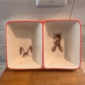 Rae Dunn Bunny Divided Candy Dish
